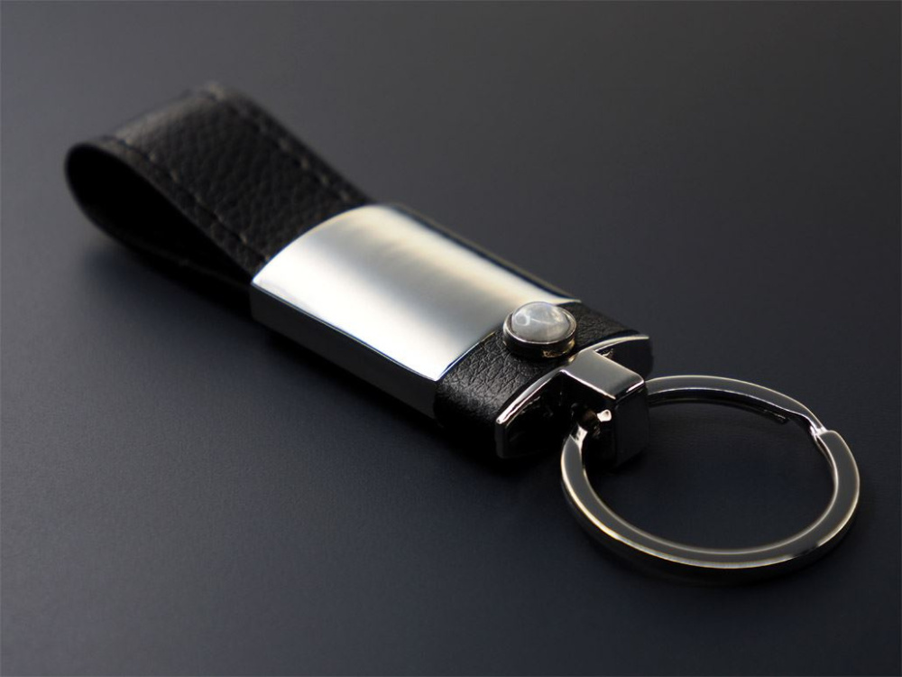 Logo trade promotional giveaways image of: Moonstone Keyring 1295095