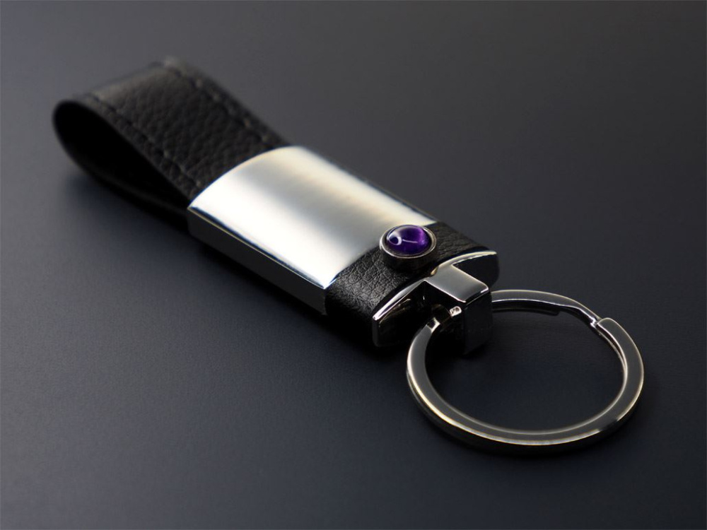 Logo trade corporate gift photo of: Amethyst Keyring 1296095