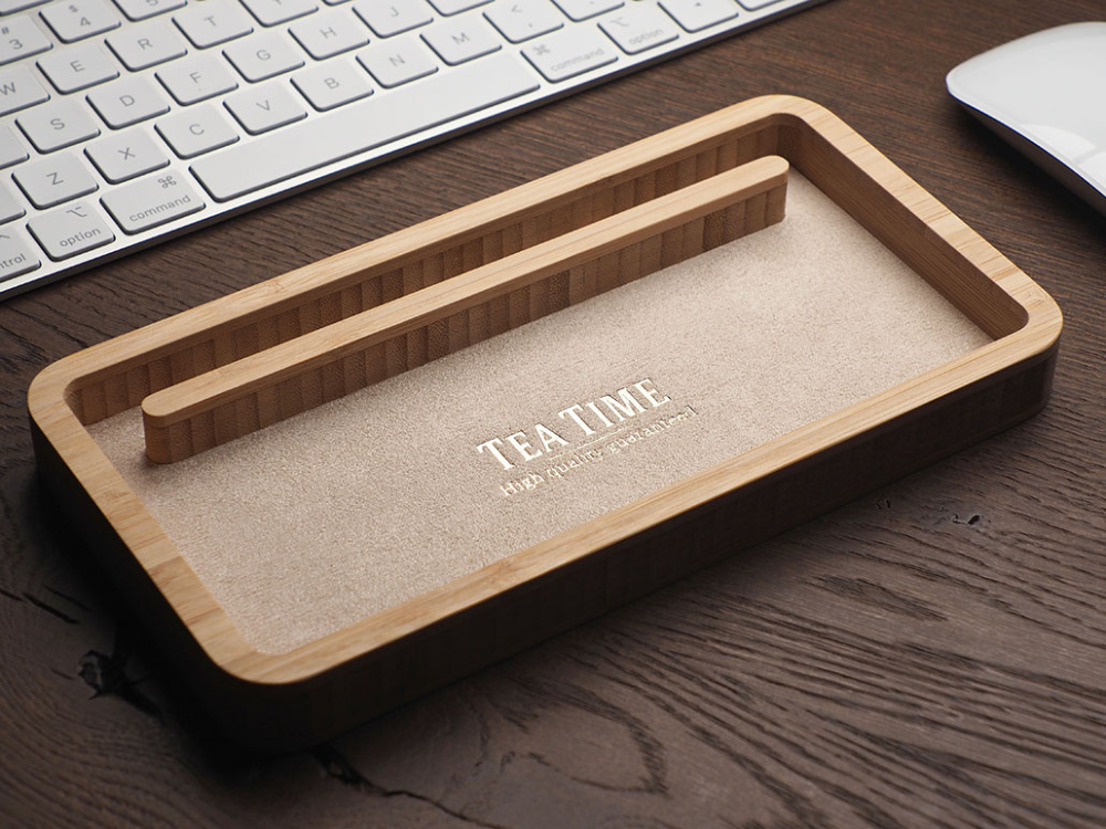 Logo trade promotional products picture of: Wooden desk organiser 1850292