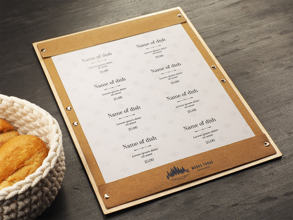 Logo trade promotional gifts image of: Menu pad 1668121