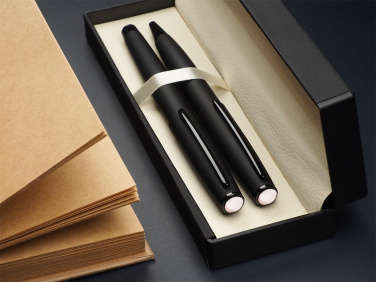 Logo trade promotional giveaways image of: Opal stone Pen set 1286036