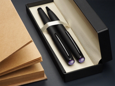 Logo trade promotional gifts picture of: Amethyst Pen set  1288036