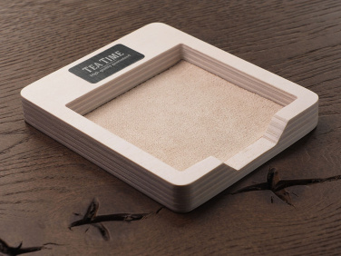 Logo trade promotional giveaways picture of: Wooden memo card box 1832121