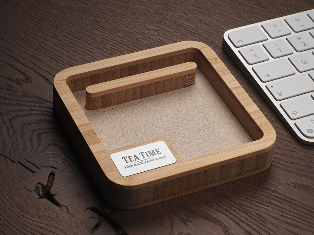 Logo trade business gift photo of: Wooden desk organiser 1846292