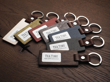 Logo trade promotional gifts image of: Wooden keyring 1853121