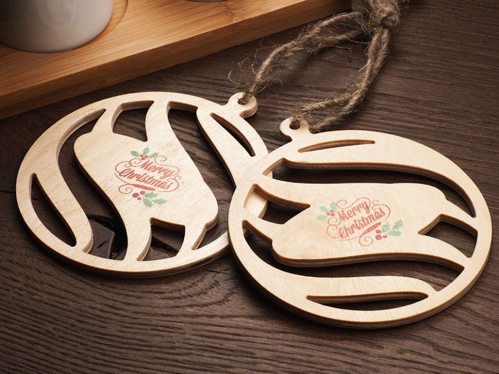 Logotrade promotional giveaway picture of: Wooden Christmas Decoration 1856121