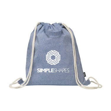 Logo trade promotional products image of: GRS Recycled Cotton PromoBag Plus (180 g/m²) backpack