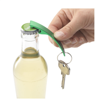 Logotrade promotional merchandise image of: Alu Opener GRS Recycled keyring