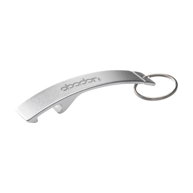 Logo trade promotional gifts picture of: Alu Opener GRS Recycled keyring