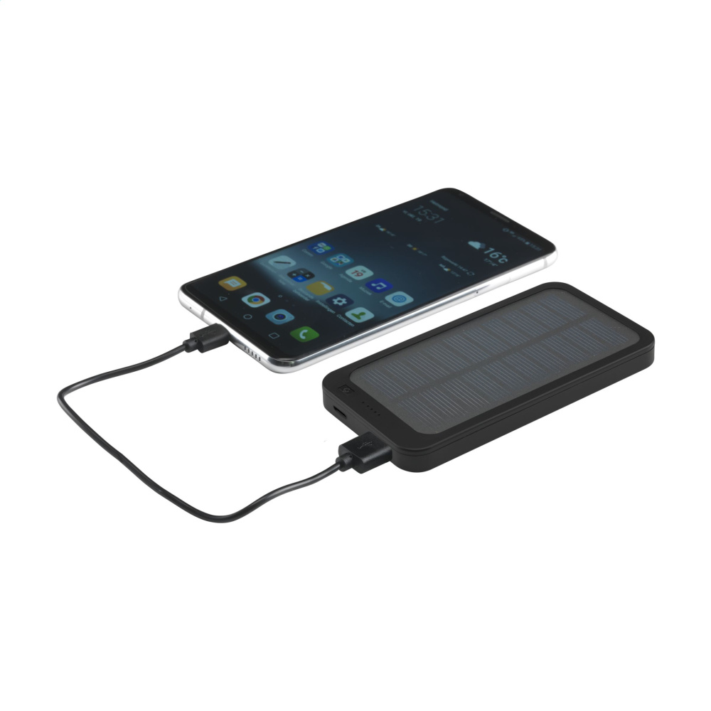 Logo trade promotional giveaway photo of: Solar Powerbank 4000 power charger