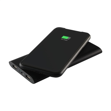 Logo trade corporate gifts picture of: Aluminium 8000 Wireless Powerbank wireless charger