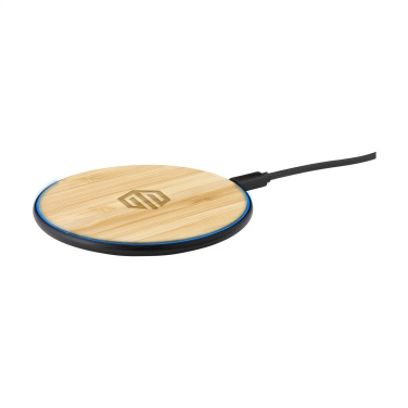 Logo trade advertising products image of: Bamboo 10W Wireless Charger wireless fast charger