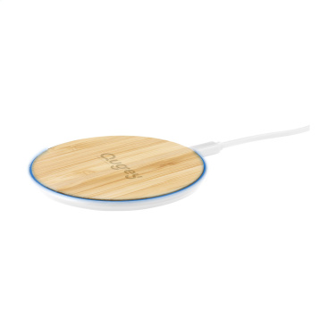 Logotrade promotional gift picture of: Bamboo 10W Wireless Charger wireless fast charger