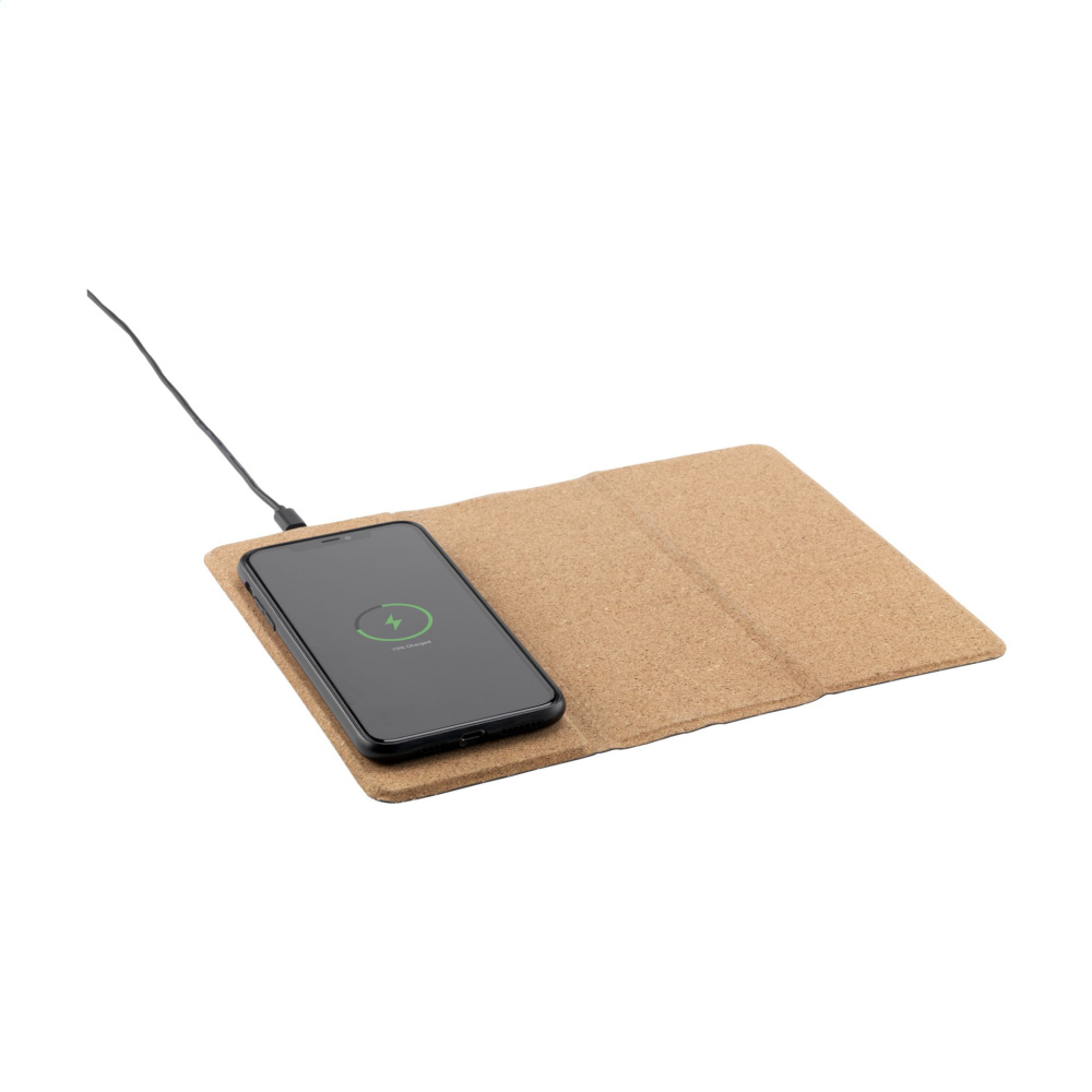 Logo trade business gift photo of: Cork Wireless Charging Mousepad