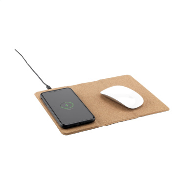 Logotrade promotional giveaway picture of: Cork Wireless Charging Mousepad