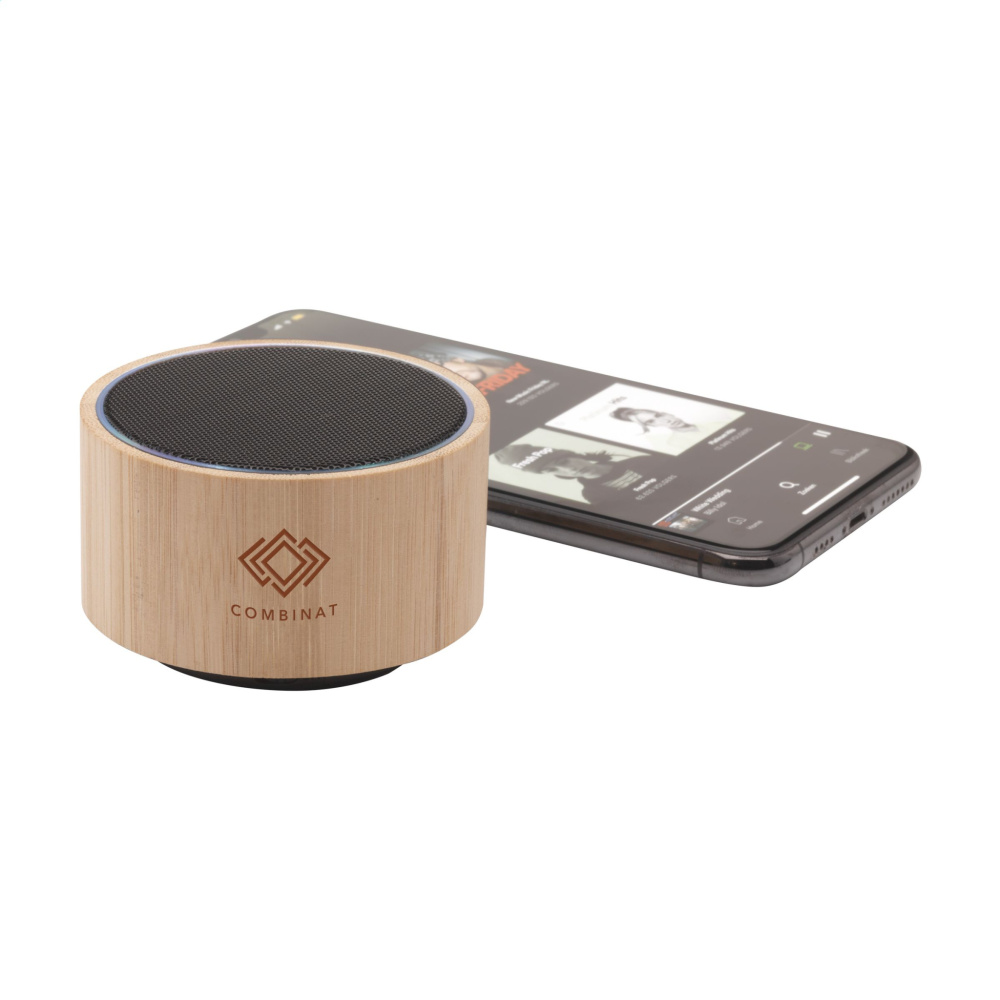 Logo trade advertising product photo of: Wave Bamboo Wireless Speaker