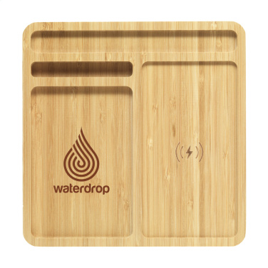 Logo trade corporate gifts image of: Bamboo Organizer charger