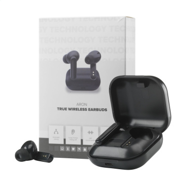 Logotrade promotional merchandise picture of: Aron TWS Wireless Earbuds in Charging Case