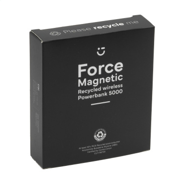 Logotrade promotional giveaways photo of: Force Magnetic RCS Recycled Wireless Powerbank 5000