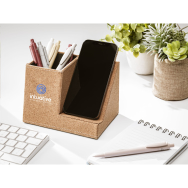 Logo trade promotional giveaway photo of: Ecork Pen Holder Wireless Charger