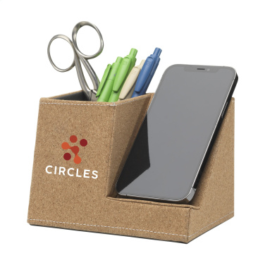 Logo trade promotional items image of: Ecork Pen Holder Wireless Charger