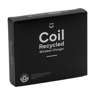 Logo trade promotional merchandise image of: Coil RCS Recycled Wireless Charger