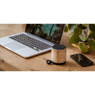 Logo trade promotional gifts picture of: Timor Bamboo Wireless Speaker