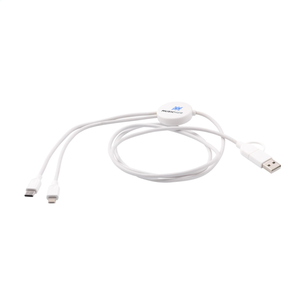 Logotrade promotional item image of: Charging Cable RCS Recycled ABS-TPE