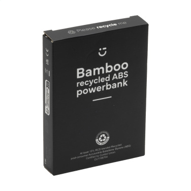 Logo trade promotional gift photo of: Boru Bamboo RCS Recycled ABS Powerbank Wireless Charger