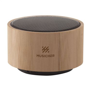 Logo trade promotional items image of: Wave Bamboo Wireless Speaker