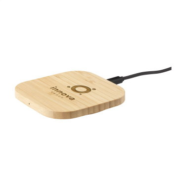 Logo trade promotional item photo of: Bamboo Wireless Charger 15W