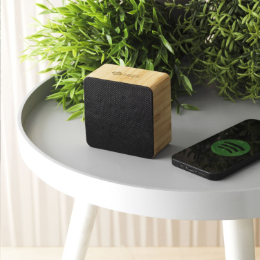 Logo trade business gifts image of: Sonido 5W Bamboo wireless speaker