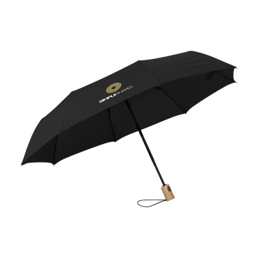 Logo trade corporate gifts image of: Michigan foldable RCS RPET umbrella 21 inch