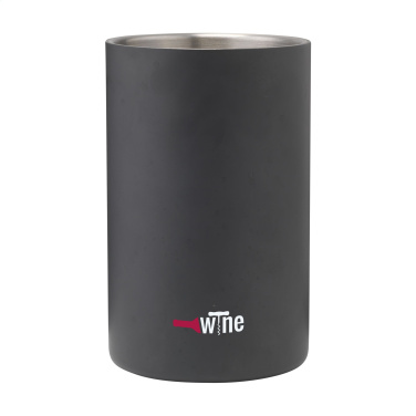 Logo trade promotional items image of: CoolSteel Black wine cooler