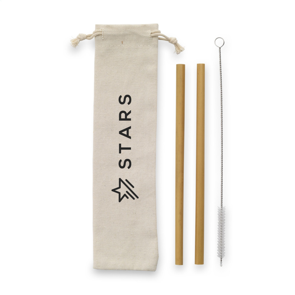 Logotrade corporate gift picture of: ECO Bamboe Straw Set bamboo straws