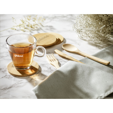 Logo trade promotional gifts picture of: Bambu Cutlery Set