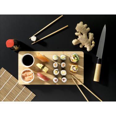 Logo trade promotional giveaways image of: Temaki Bamboo Sushi Tray gift set