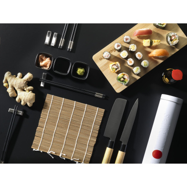 Logo trade promotional product photo of: Temaki Bamboo Sushi Tray gift set