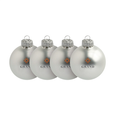 Logo trade promotional gifts picture of: Christmas Bauble Ø 6 cm - set of 4 - Made in Europe