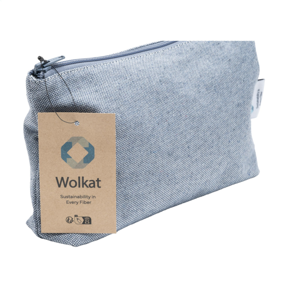 Logo trade promotional merchandise picture of: Wolkat Safi Recycled Textile Cosmetic Bag