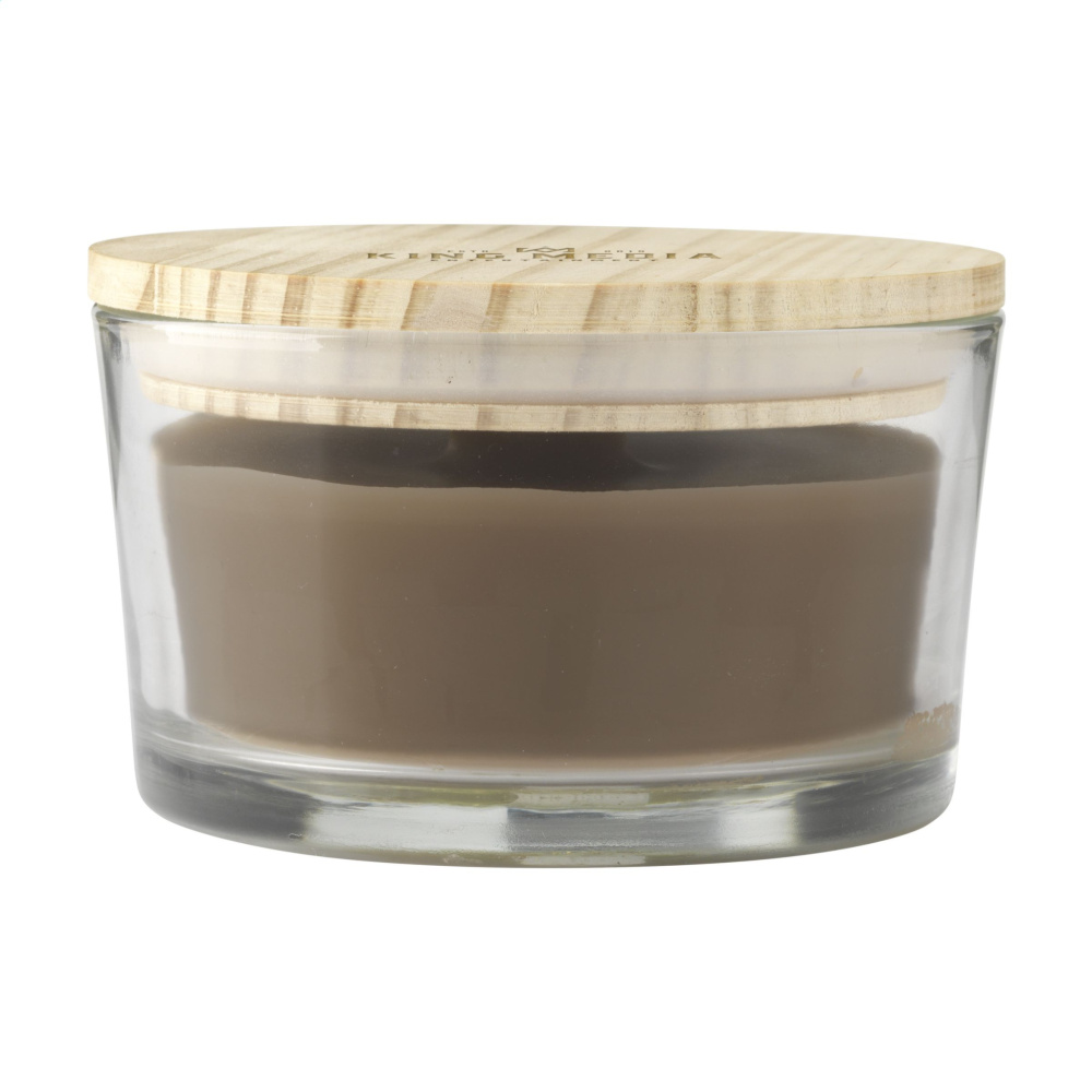 Logotrade promotional merchandise image of: Wooosh Flame Scented Candle Dark Amber