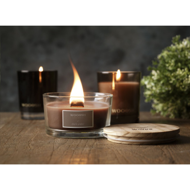 Logo trade corporate gifts image of: Wooosh Flame Scented Candle Dark Amber