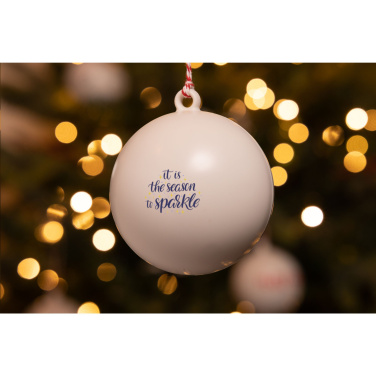 Logo trade promotional gift photo of: Christmas Bauble Ø 7 cm Recycled PP - Made in Europe