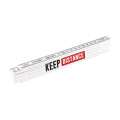 Metric folding ruler, white