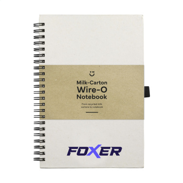 Logotrade promotional item picture of: Milk-Carton Wire-O Paper Notebook A5