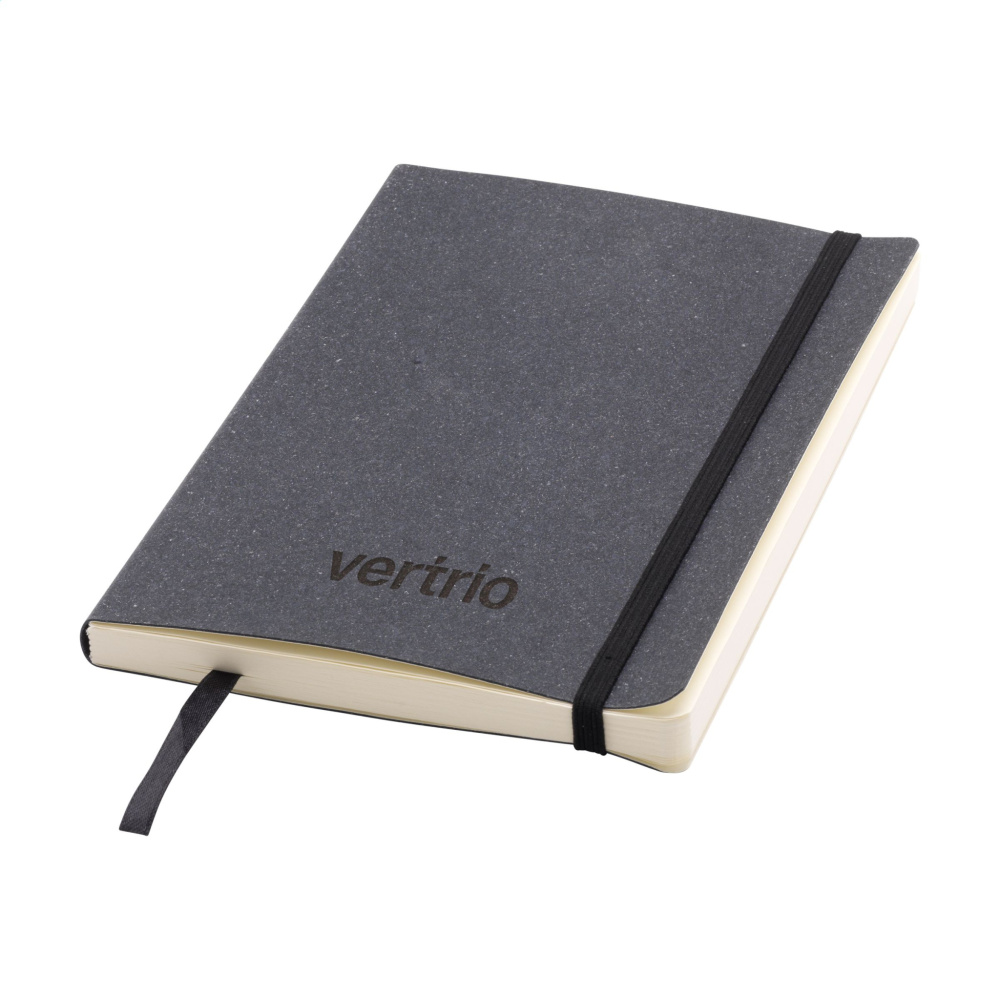 Logo trade corporate gifts image of: Monti Recycled Leather - Paper Notebook A5