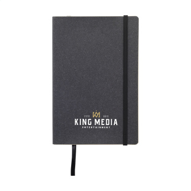 Logo trade promotional merchandise photo of: Monti Recycled Leather - Paper Notebook A5