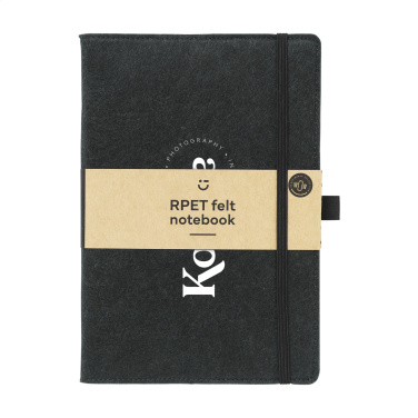 Logo trade promotional merchandise photo of: Felty GRS RPET Paper Notebook A5