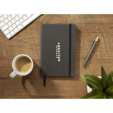 Logo trade corporate gift photo of: Montana Recycled Leather Paper Notebook A5