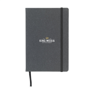 Logo trade advertising product photo of: Montana Recycled Leather Paper Notebook A5